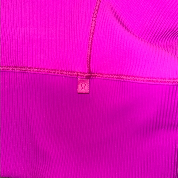 Pink Lululemon Power Ribbed Ribbed Tank - Picture 2 of 3